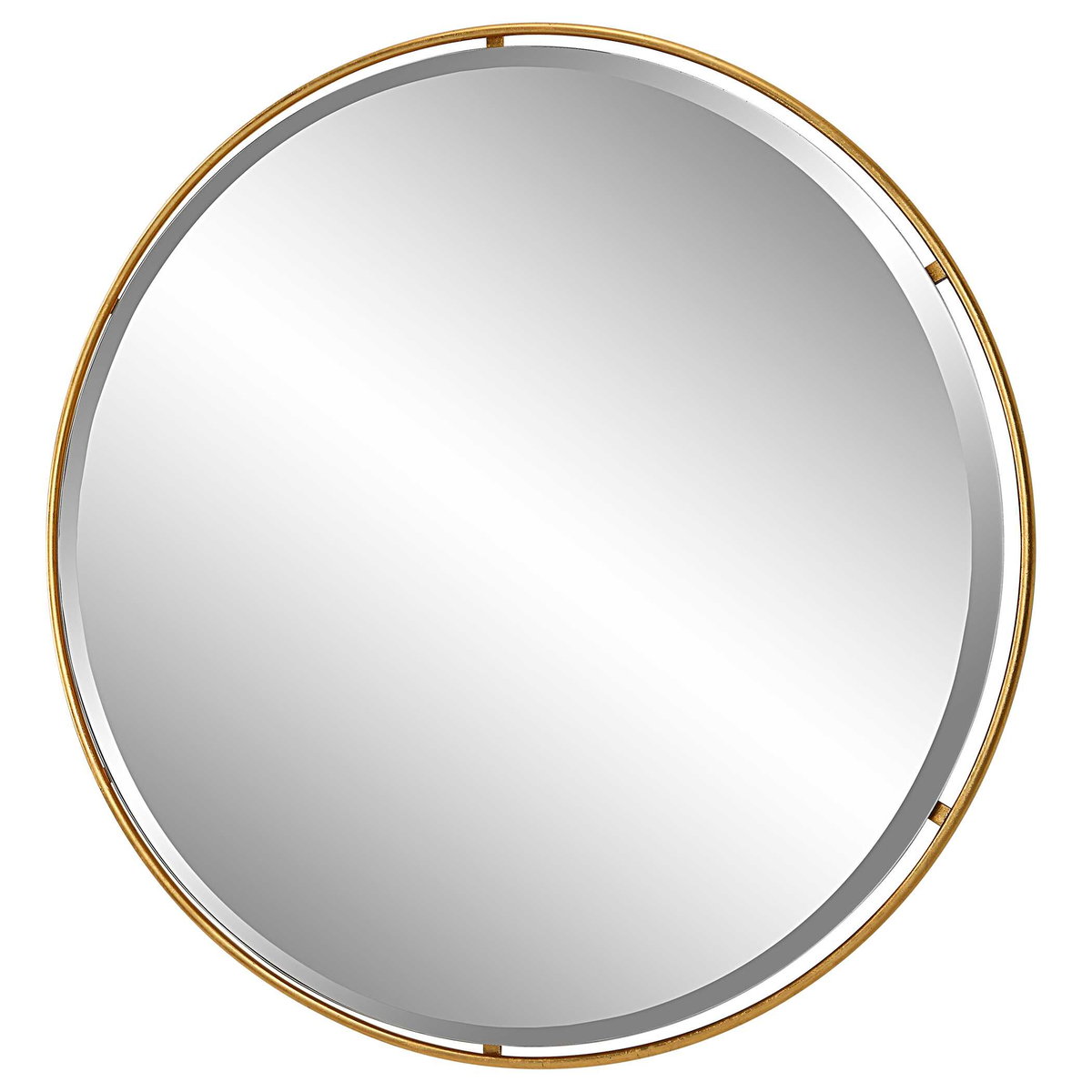 Canillo Gold Round Mirror, by Uttermost, 3'6" width x 3'6" height x 0.75" depth View 5