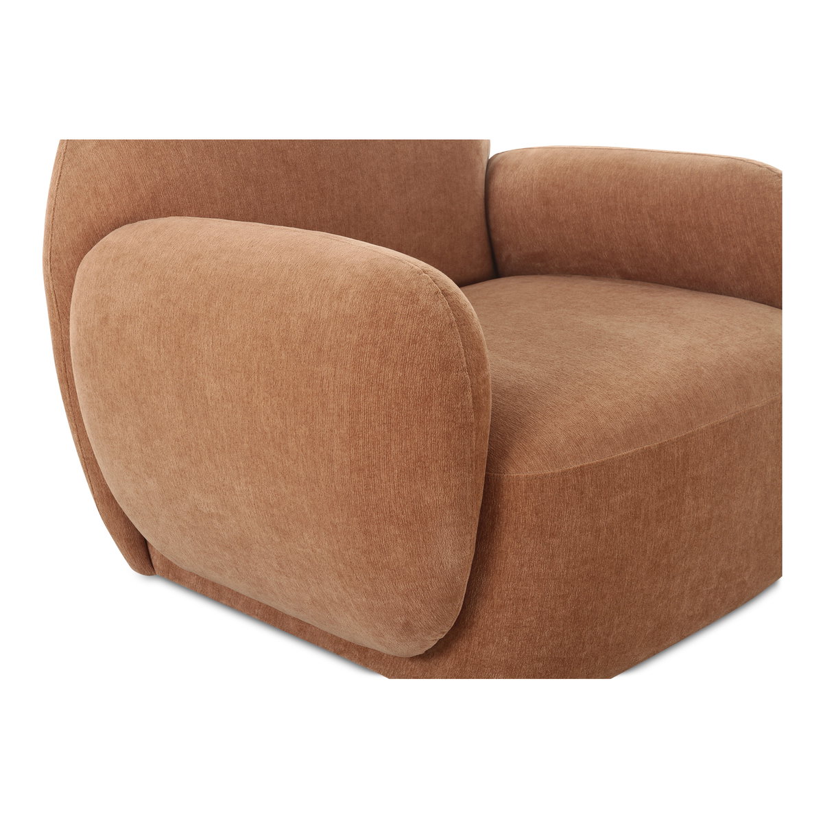 Hazel Lounge Chair Copper, Accent Chair by Moe's Home, 39.5" width x 28.75" height x 33.75" depth View 6