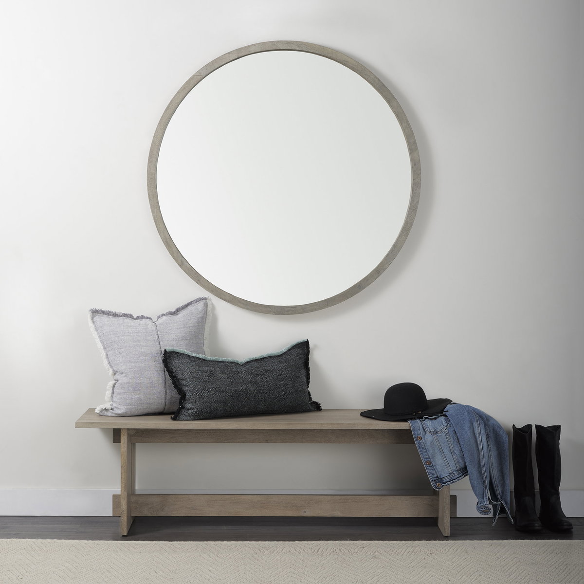 Malia 14L x 26W Black and Teal Fabric Fringed Decorative Pillow Cover, by Mercana, 14" length x 26" width x 0.2" height View 2