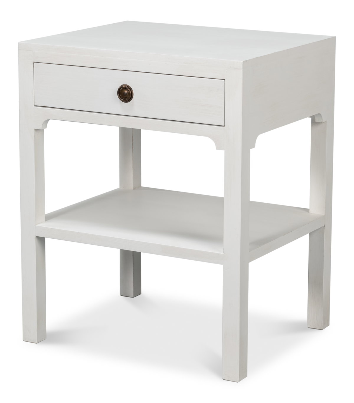 Windy Single Drawer Side Table, by Sarreid, 1'6" length x 1'10" width x 2'3" height View 1