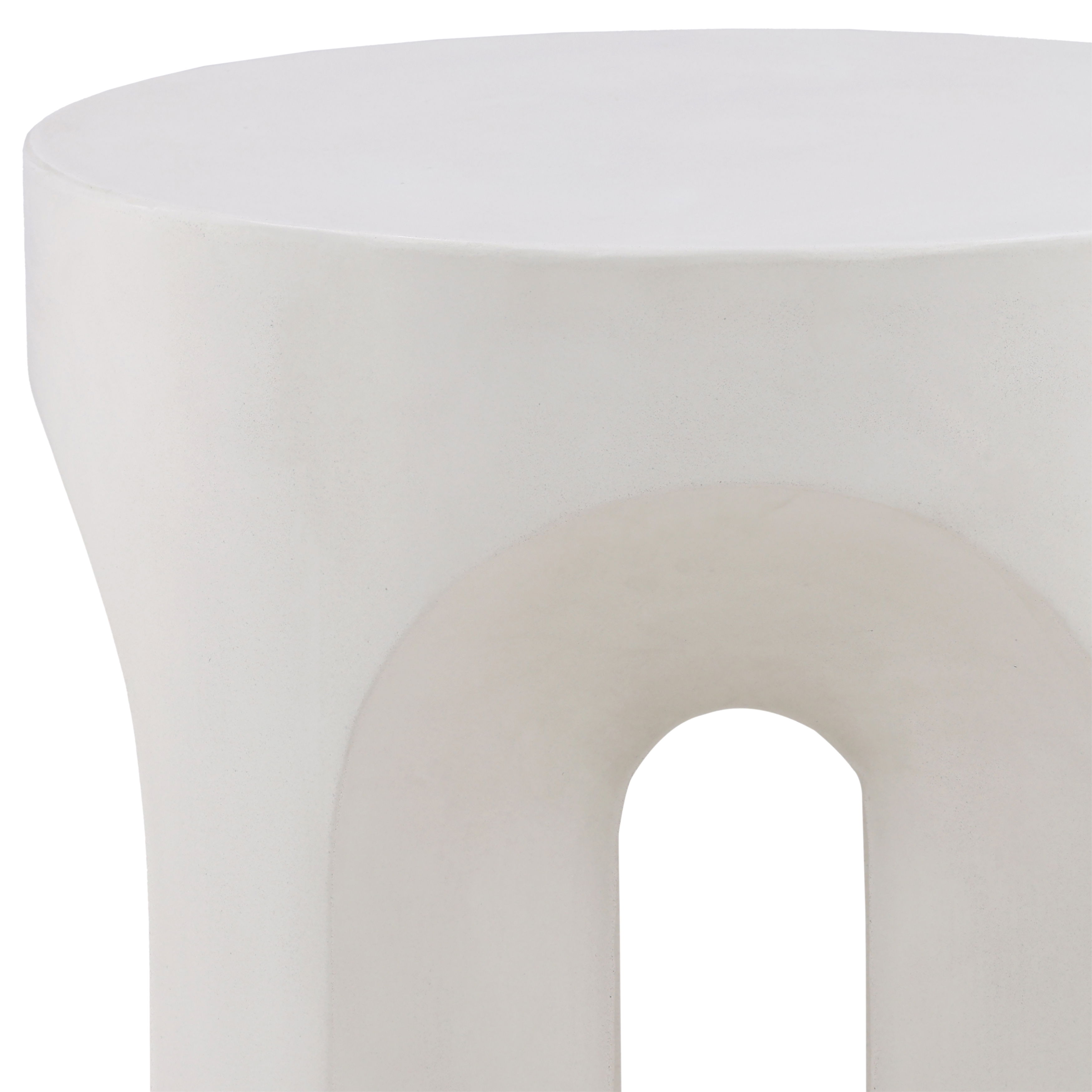 Hutchins Side Table Cream, Side & End Table by Dovetail, 19.68" width x 22.2" height x 19.68" diameter x 19.68" depth View 2
