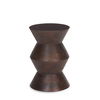 Odessa Dark Brown Wood Accent Table, Side & End Table by Mercana, 12" length x 12" width x 17.5" height thumbnail 1
