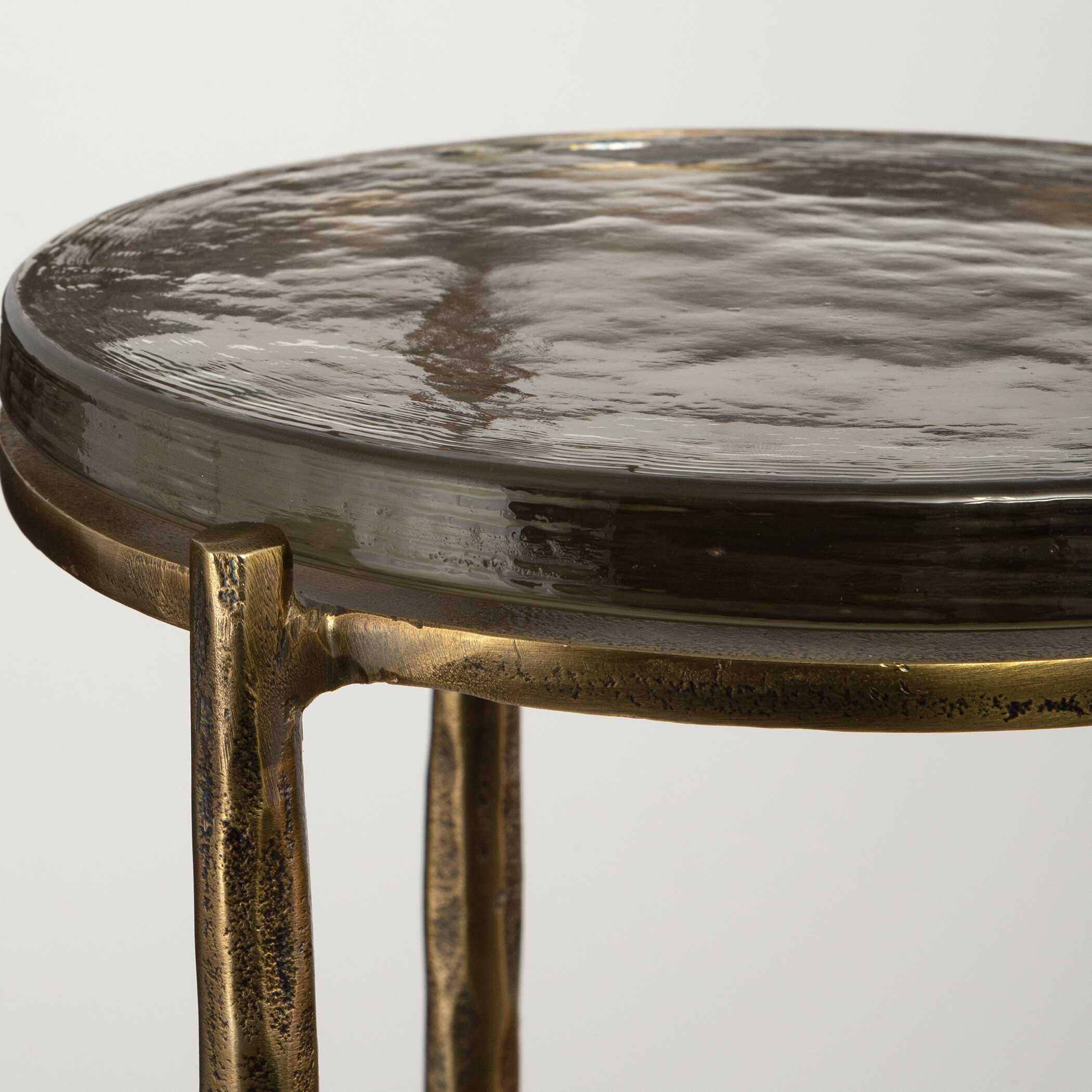 Eternity Brass Accent Table, Furniture by Uttermost, 11.5" width x 23" height x 11.5" depth View 5