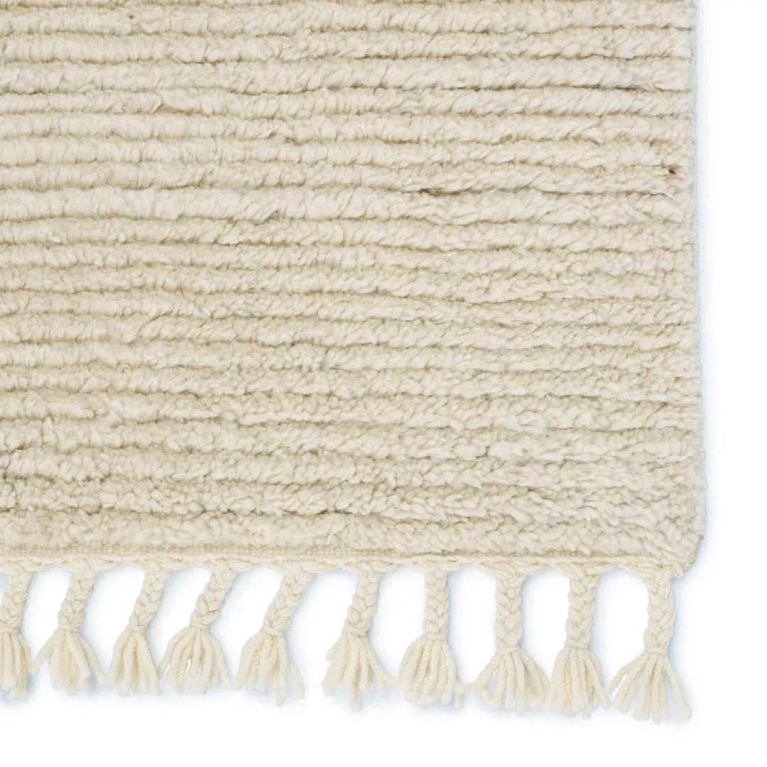 Manesa Hand-Knotted Trellis Cream/ Dark Brown Area Rug large image 