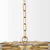 Monroe Brushed Gold Metal with Resin Shade 6-Light Chandelier thumbnail 5