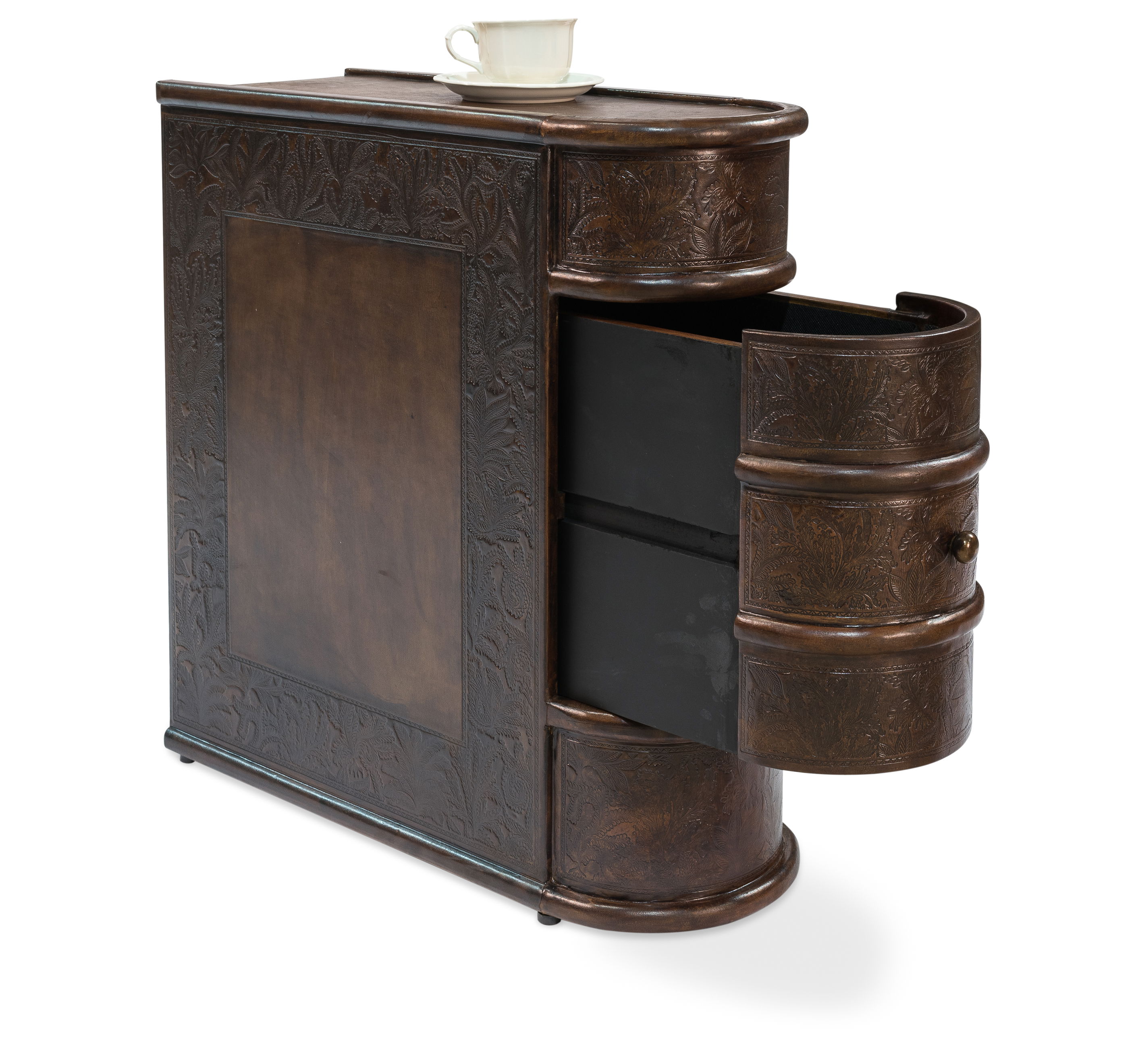Barnes Leather Book Side Table large image 