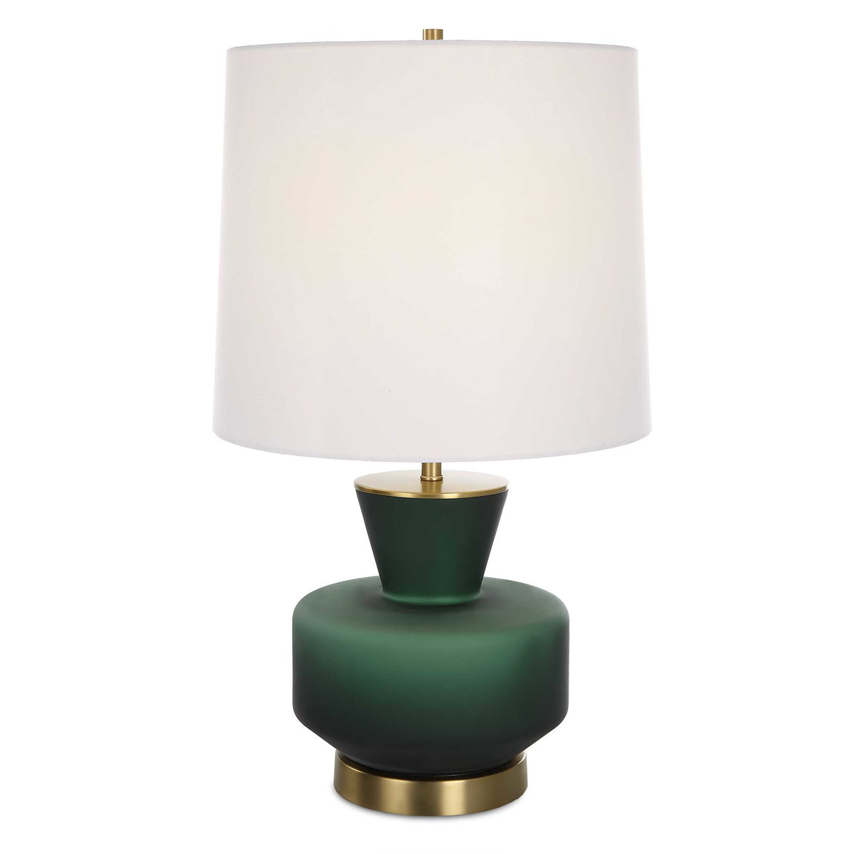 Trentino Dark Emerald Green Table Lamp, by Uttermost, 1'4" width x 2'4" height x 1'4" depth View 1