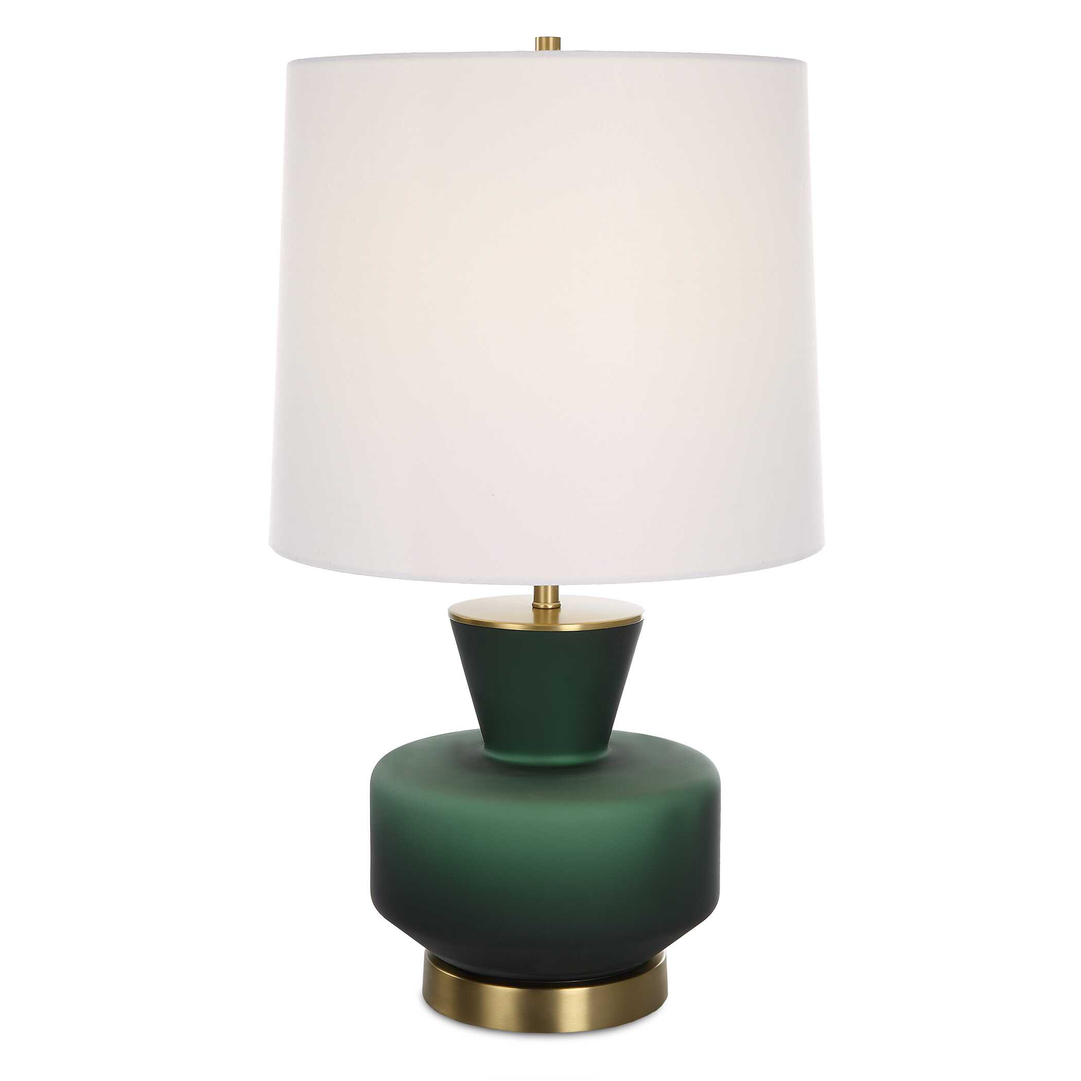 Trentino Dark Emerald Green Table Lamp, by Uttermost, 16" width x 28" height x 16" depth View 1