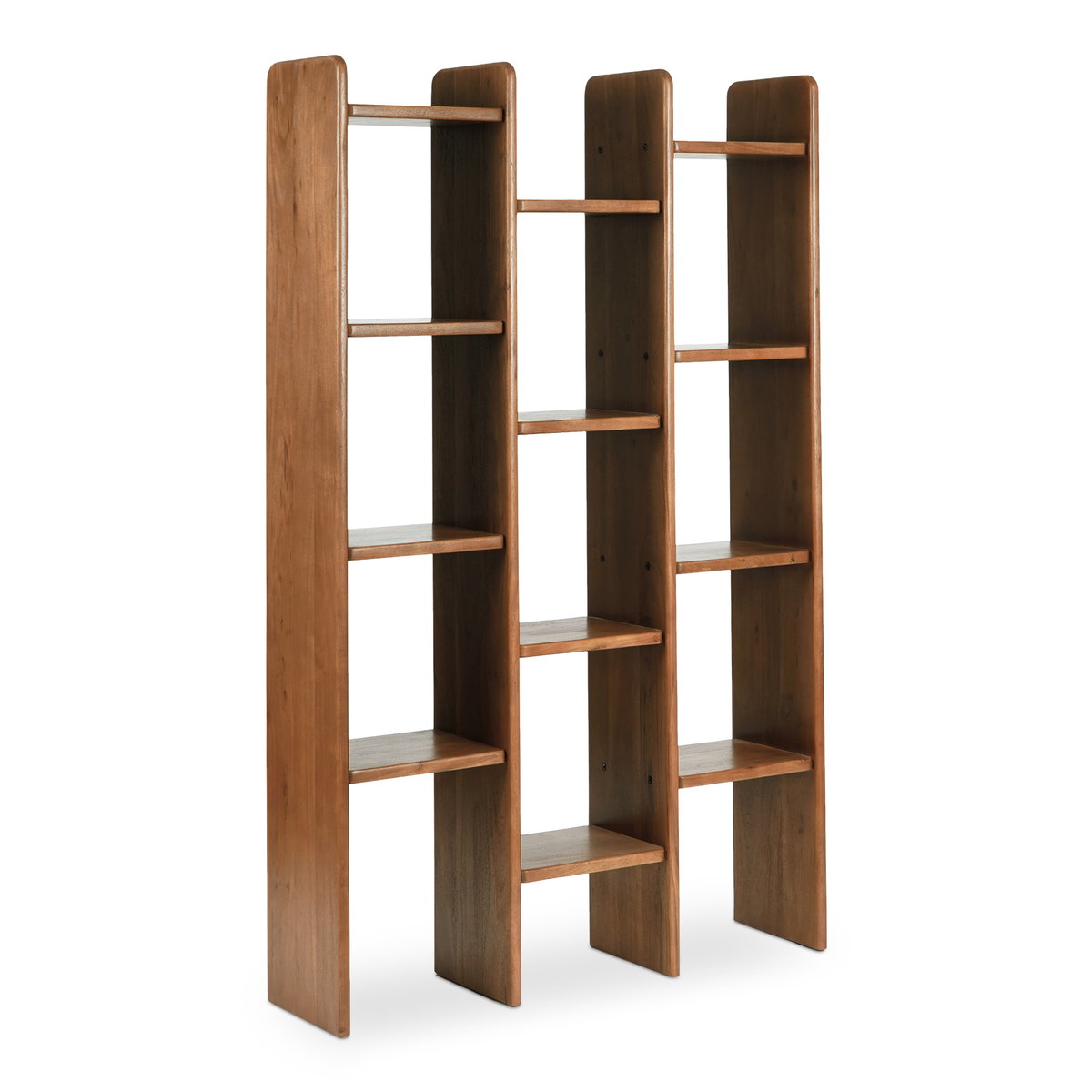 Orson Bookcase Brown, Shelving & Bookcase by Moe's Home, 43.31" width x 68.9" height x 11.81" depth View 4