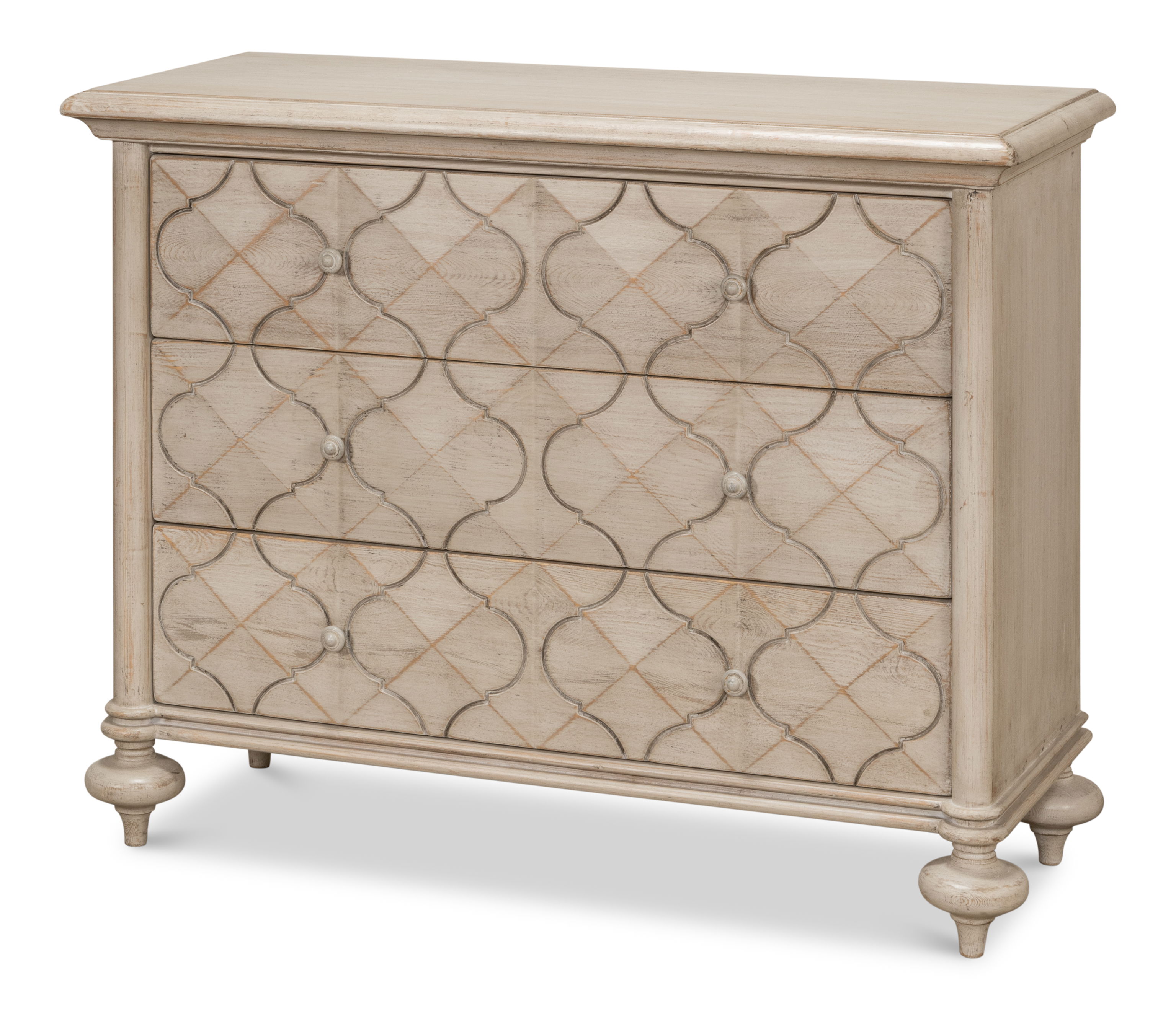 Sommeil 3 Drawer Commode, Stone Grey large image 