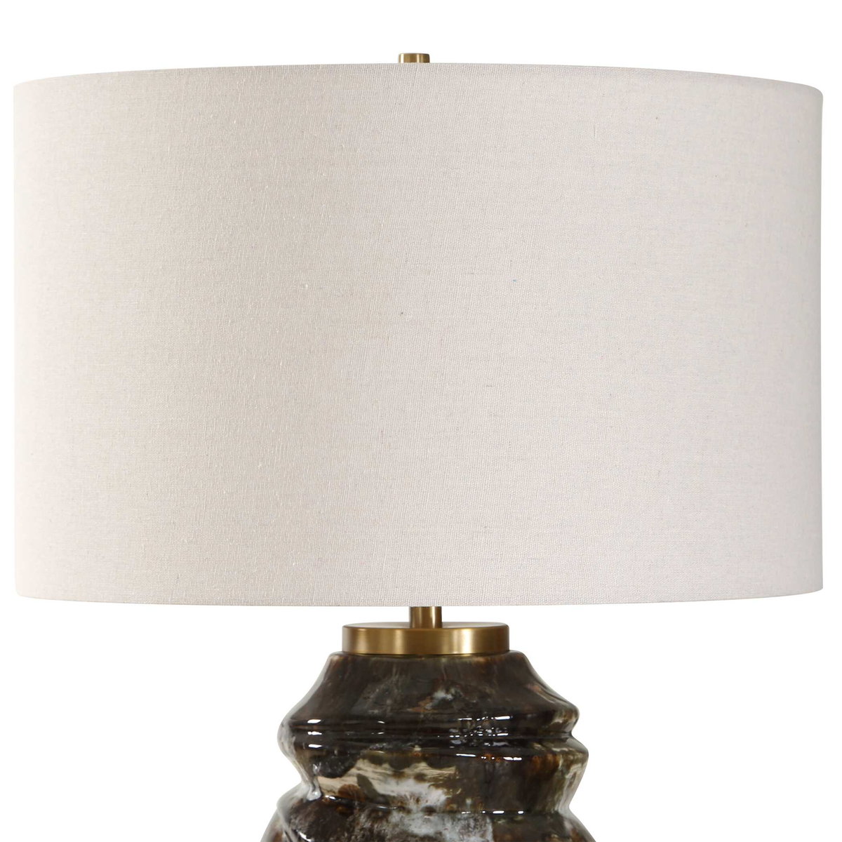 Cuoco Mottled Brown Table Lamp, by Uttermost, 18" width x 31.75" height x 18" depth View 5