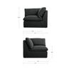 Miles Outdoor Corner Speckled Charcoal, Sectional Sofa by Moe's Home, 40" width x 35.8" height x 40" depth thumbnail 9