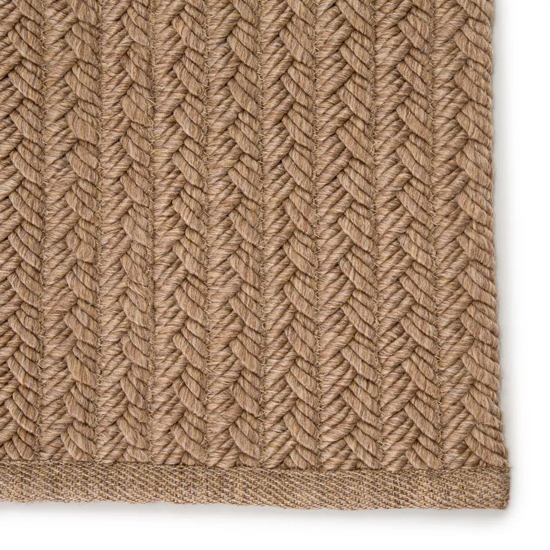 Iver Indoor/ Outdoor Solid Tan Area Rug large image 