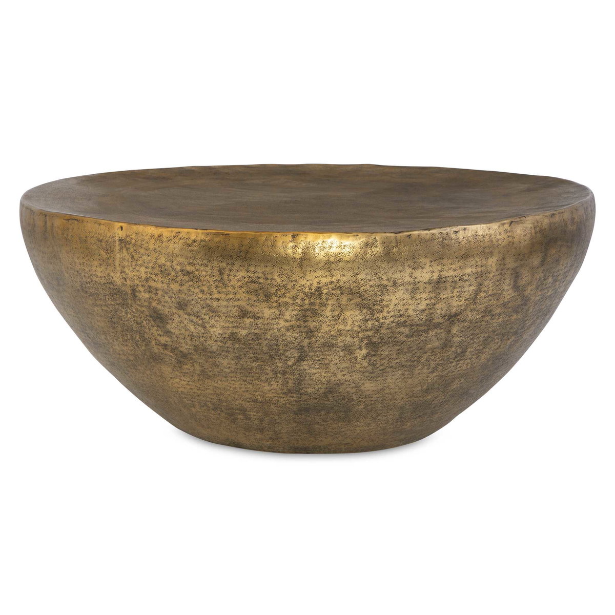 Gilded Dome Gold Coffee Table, by Uttermost, 36" width x 15" height x 36" depth View 1