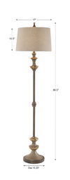 Vetralla Silver Bronze Floor Lamp thumbnail 2