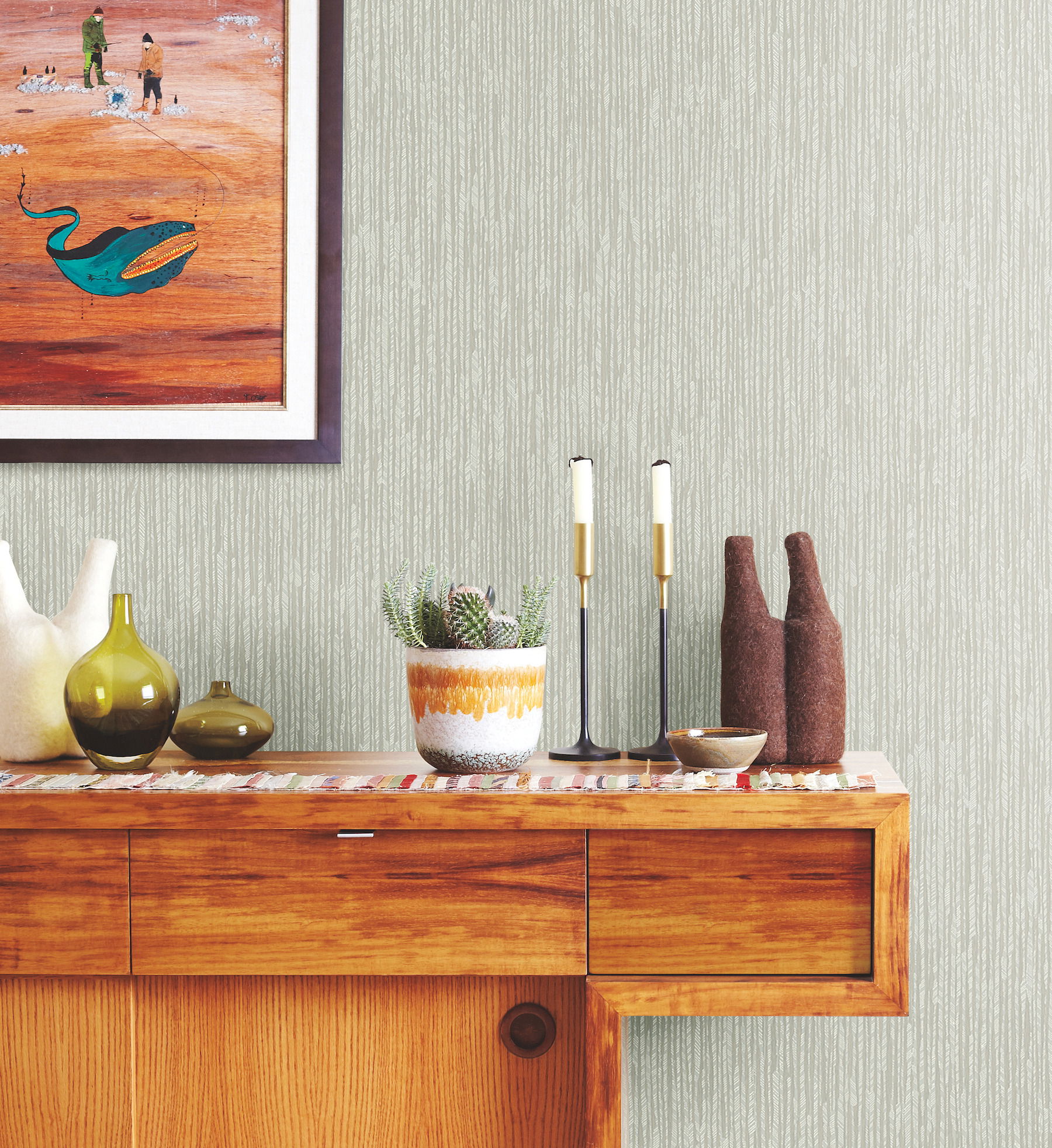 Feather Fletch Beige Wallpaper, by York Wall, 27' length x 2'3" width x 0.02" depth View 2