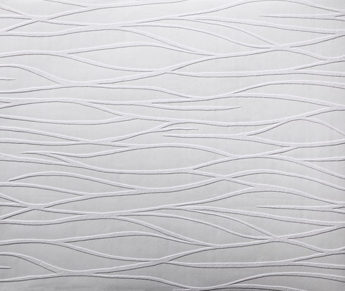 Organic Waves Paintable White Wallpaper