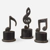 Music Notes Metal Figurines Set/3, Decorative by Uttermost, 4.75" width x 11.75" height x 3.25" depth thumbnail 1