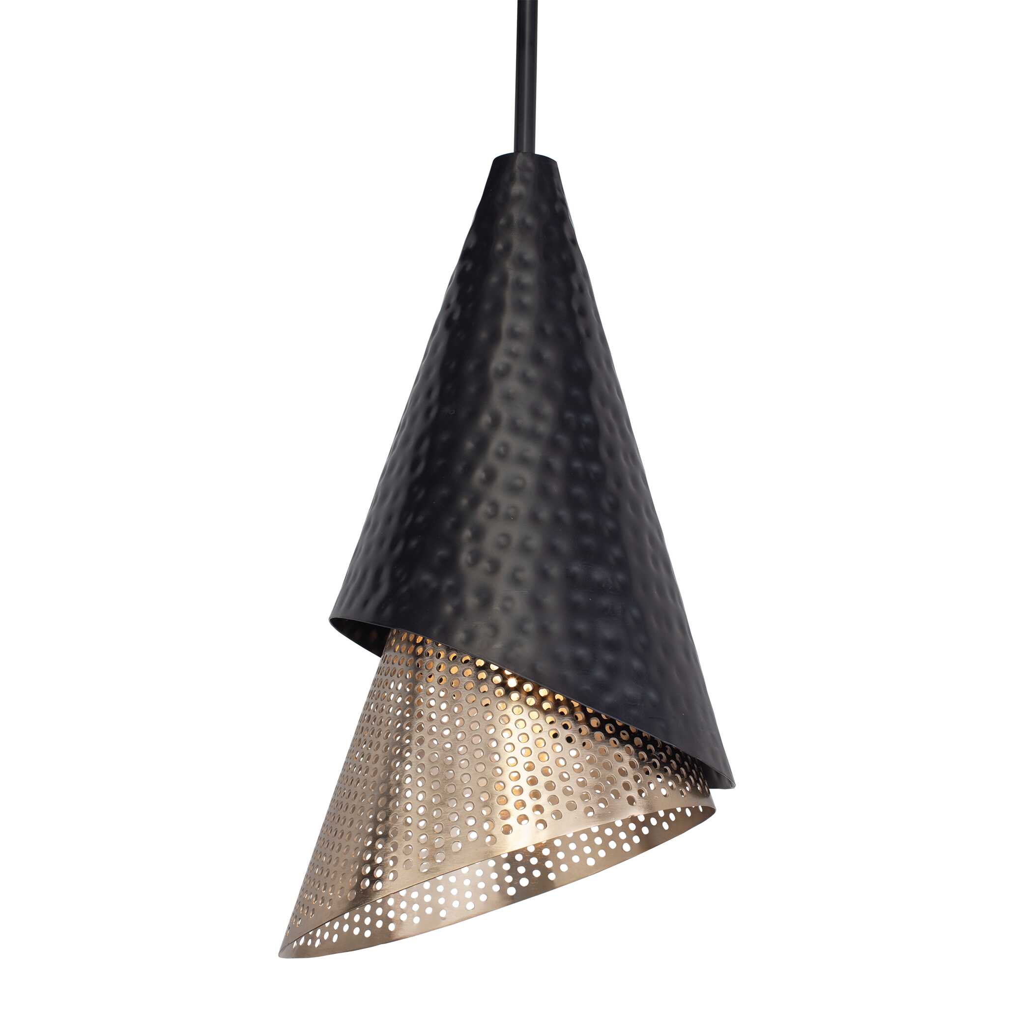Apollo 1 Light Mini Pendant, Ceiling Light by Uttermost, 10" width x 18.5" height x 10" diameter x 10.25" depth View 1