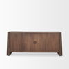 Tammar Brown Wood 4-Door Sideboard, Sideboards & Buffet by Mercana, 81" length x 18.75" width x 33" height thumbnail 7