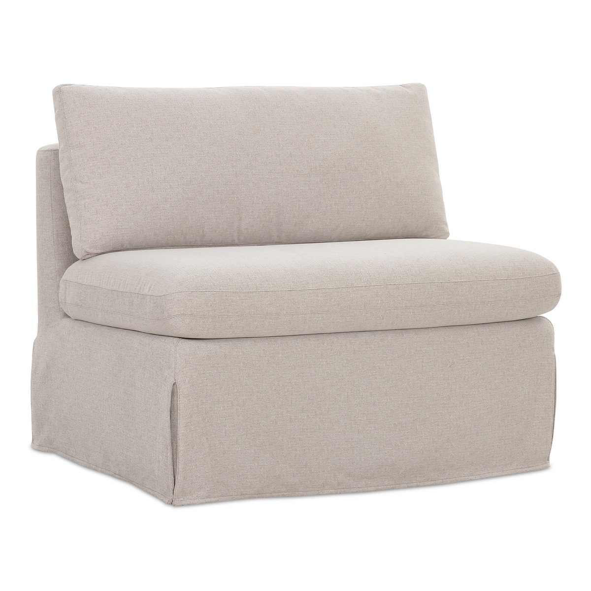 Fable Slipcover Dining Chair And Half Beige, Accent Chair by Moe's Home, 39" width x 31.75" height x 28.5" depth View 2