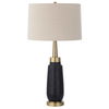 Spyglass Black Wood Grain Table Lamp, by Uttermost, 16" width x 30.75" height x 16" depth thumbnail 5