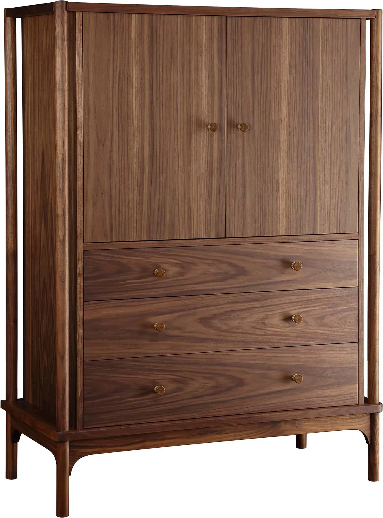 Walnut Grove Gentleman's Chest, Dresser by Stickley, 45" width x 60.5" height x 22" depth View 1