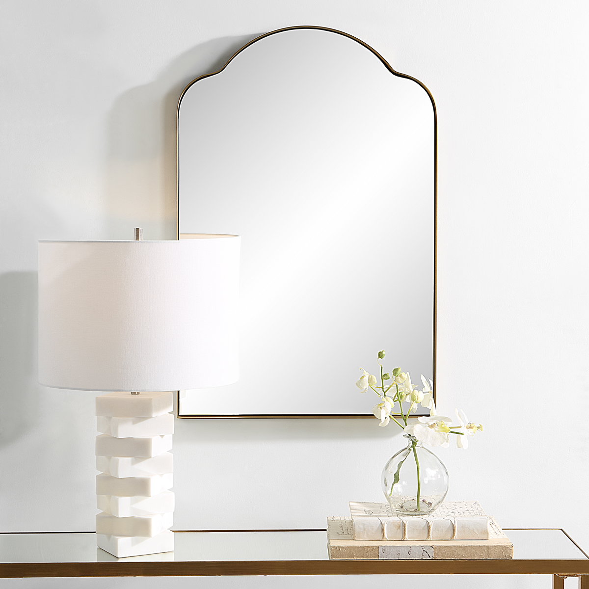 Sidney Arch Mirror, by Uttermost, 1'8" width x 2'6" height x 1.12" depth View 2