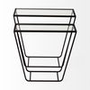 Arya (Set of 2) 24L x 10W Black Rectangular Glass Top Iron Frame Accent Table thumbnail 3