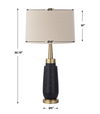 Spyglass Black Wood Grain Table Lamp thumbnail 2