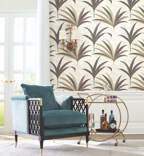 El Morocco Palm Beige Wallpaper
