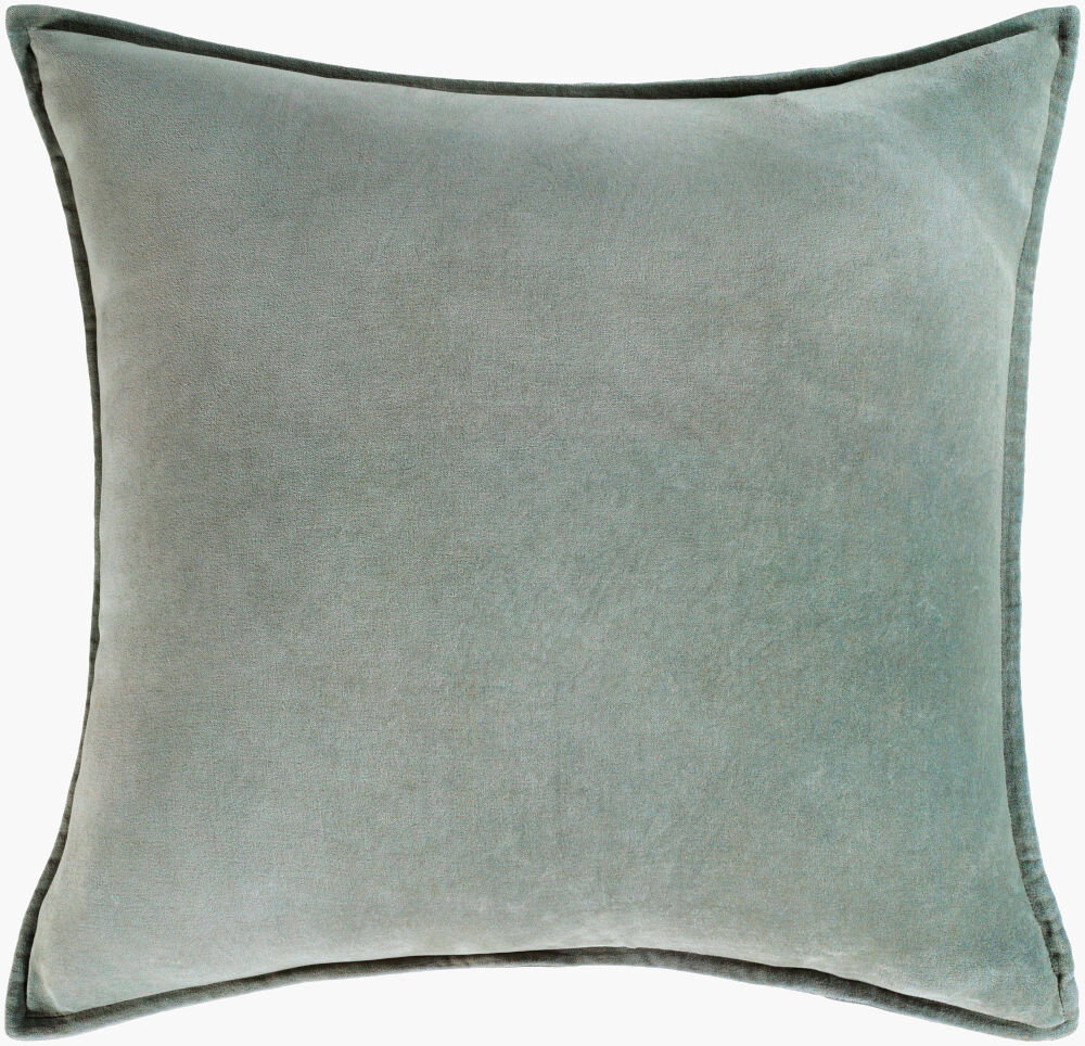 Cotton Velvet Accent Pillow, Decorative Pillow by Surya, 22" length x 22" width