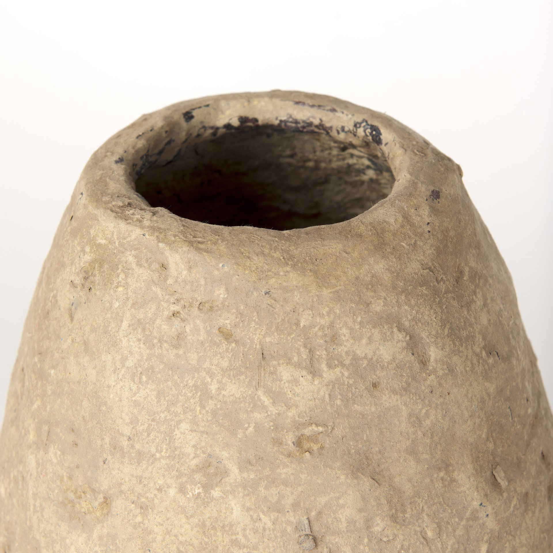 Rundal Small Beige Paper Mache Vase large image 