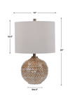 Lagos Rustic Table Lamp, by Uttermost, 14" width x 22" height x 14" depth thumbnail 3