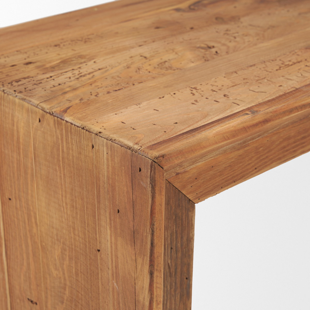 Tahira Rectangular Recycled Wooden Bench, Benche by Mercana, 68.9" length x 15" width x 16.9" height View 8
