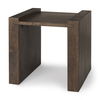 Athelia Dark Brown Wood Accent Table, Side & End Table by Mercana, 23" length x 22" width x 22.25" height thumbnail 1