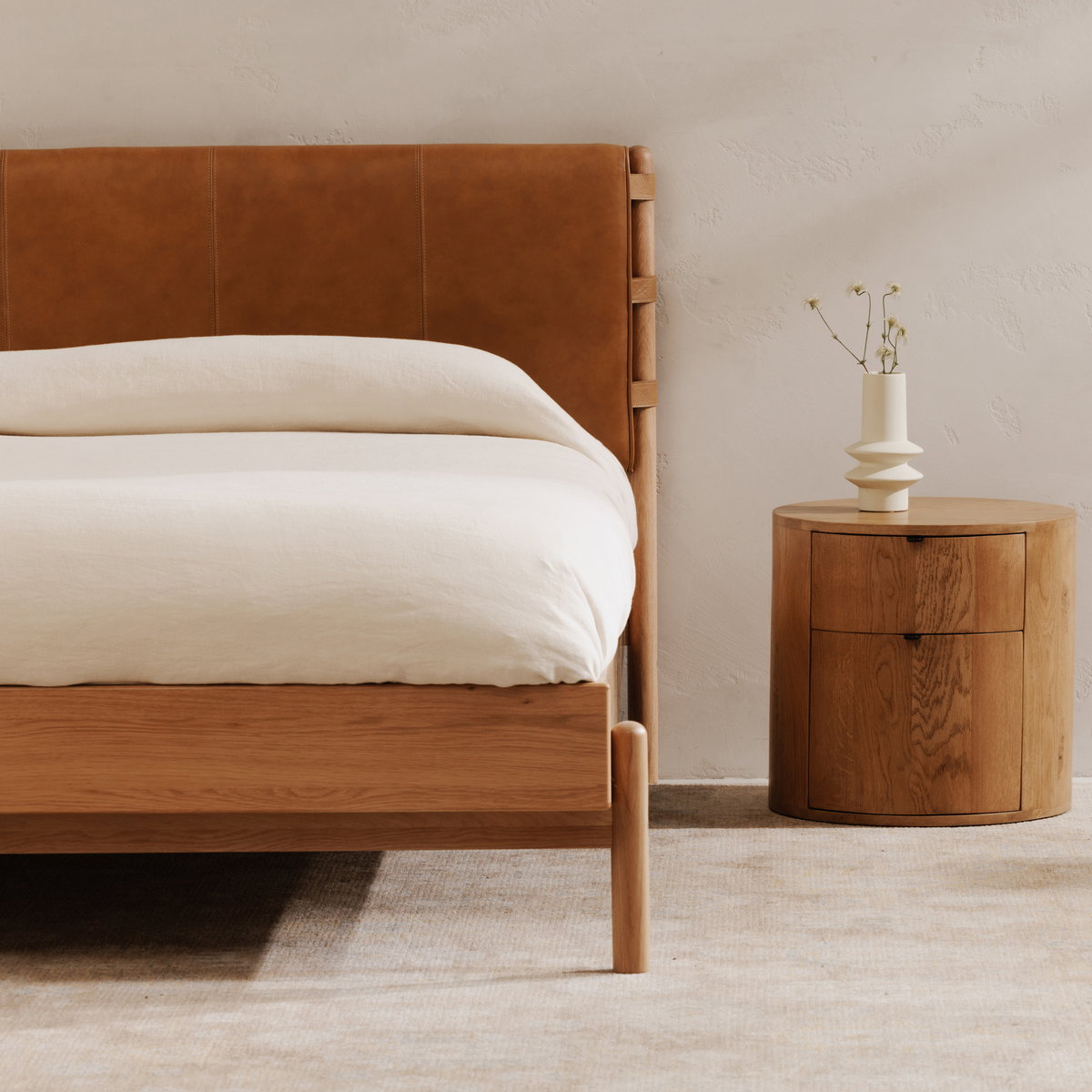 Colby Queen Bed Brown, by Moe's Home, 67" width x 41.34" height x 83" depth View 12