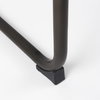 Berbick Open Back Dining Side Chair | Black Leather with Iron, Dining Chair by Mercana, 20.5" length x 24" width x 33" height thumbnail 14