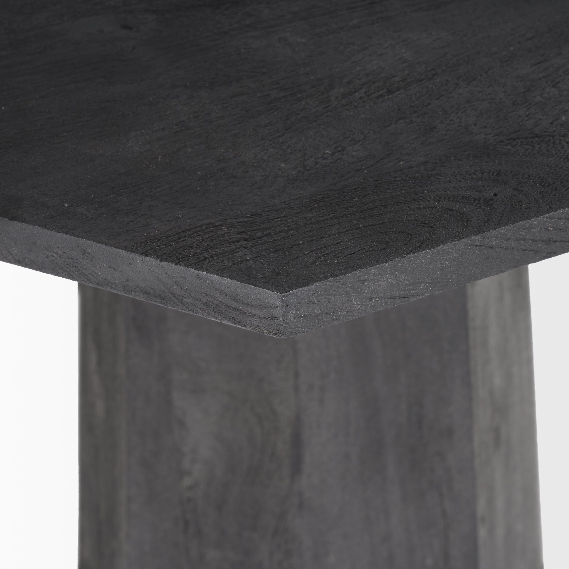 Maxine Hexagonal Black Wood Foyer Table large image 