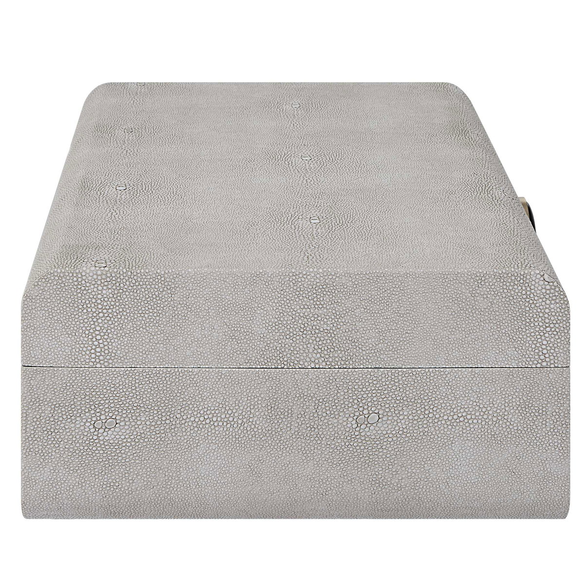 Lalique White Shagreen Box, Boxe by Uttermost, 12.87" width x 4.5" height x 9" depth View 5