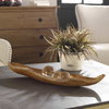 Teak Leaf Bowl, Decorative Tray by Uttermost, 26.75" width x 4.75" height x 9.75" depth thumbnail 2