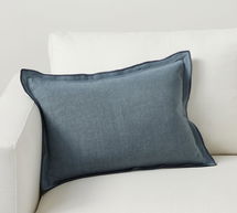 Online Designer Bedroom Galen Linen Lumbar & Down Feather Insert Bundle, 14" x 20", Steel Blue