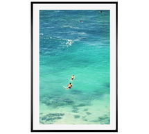 Online Designer Bathroom Paddling to the Waves by Lupen Grainne, 28 x 42", Wood Gallery, Frame, Black, Mat