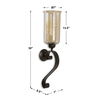 Joselyn Bronze Candle Wall Sconce, Sculptural Wall Art by Uttermost, 7" width x 30" height x 8.5" depth thumbnail 3