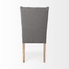 Mackenzie High-Back Dining Side Chair | Gray Plush Linen with Ash Wood, Dining Chair by Mercana, 20.25" length x 24" width x 40.5" height thumbnail 5