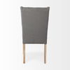 Mackenzie II Gray Plush Linen Covering Ash Solid Wood Base Dining Chair, by Mercana, 20.25" length x 24" width x 40.5" height thumbnail 5