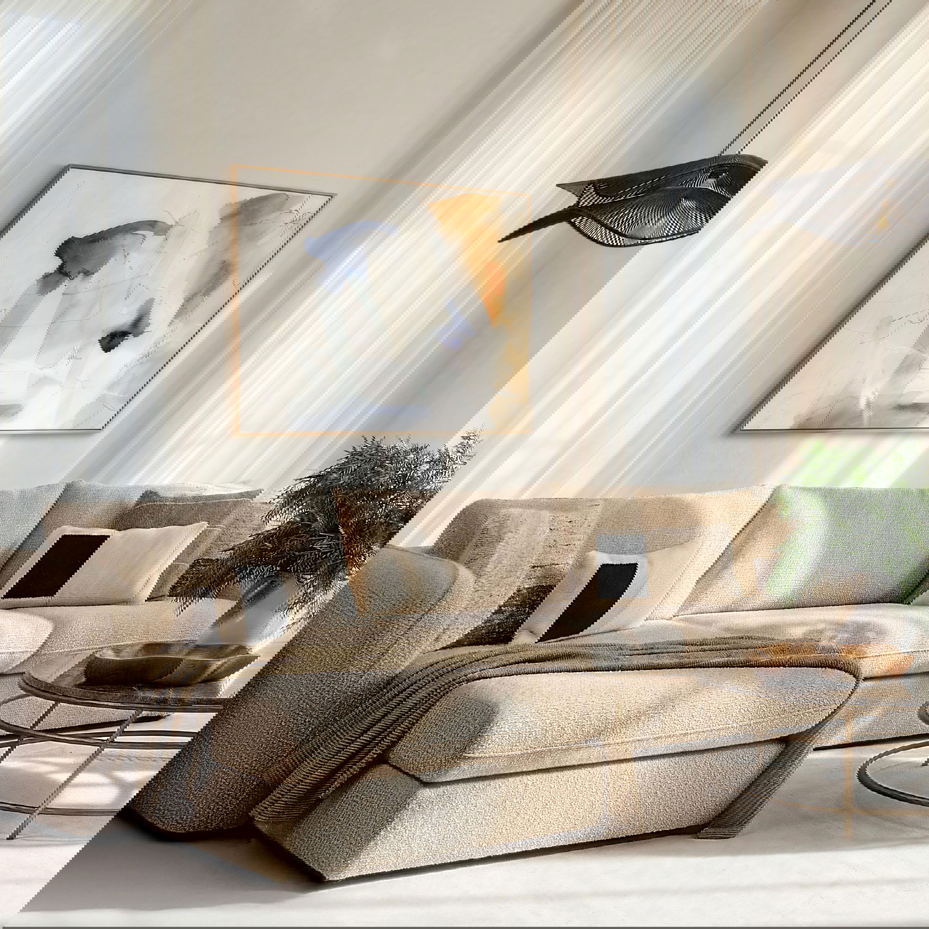 Torrey Chaise Sectional Sand, Sectional Sofa by Dovetail, 130.7" width x 36" height x 70" depth View 2