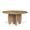 Sonomi 59' Round Dining Table | Med Brown Wood | Seats 6, by Mercana, 59" length x 59" width x 30" height thumbnail 1