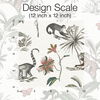 Botanicals & Lemurs White & Green Peel & Stick Wallpaper thumbnail 3