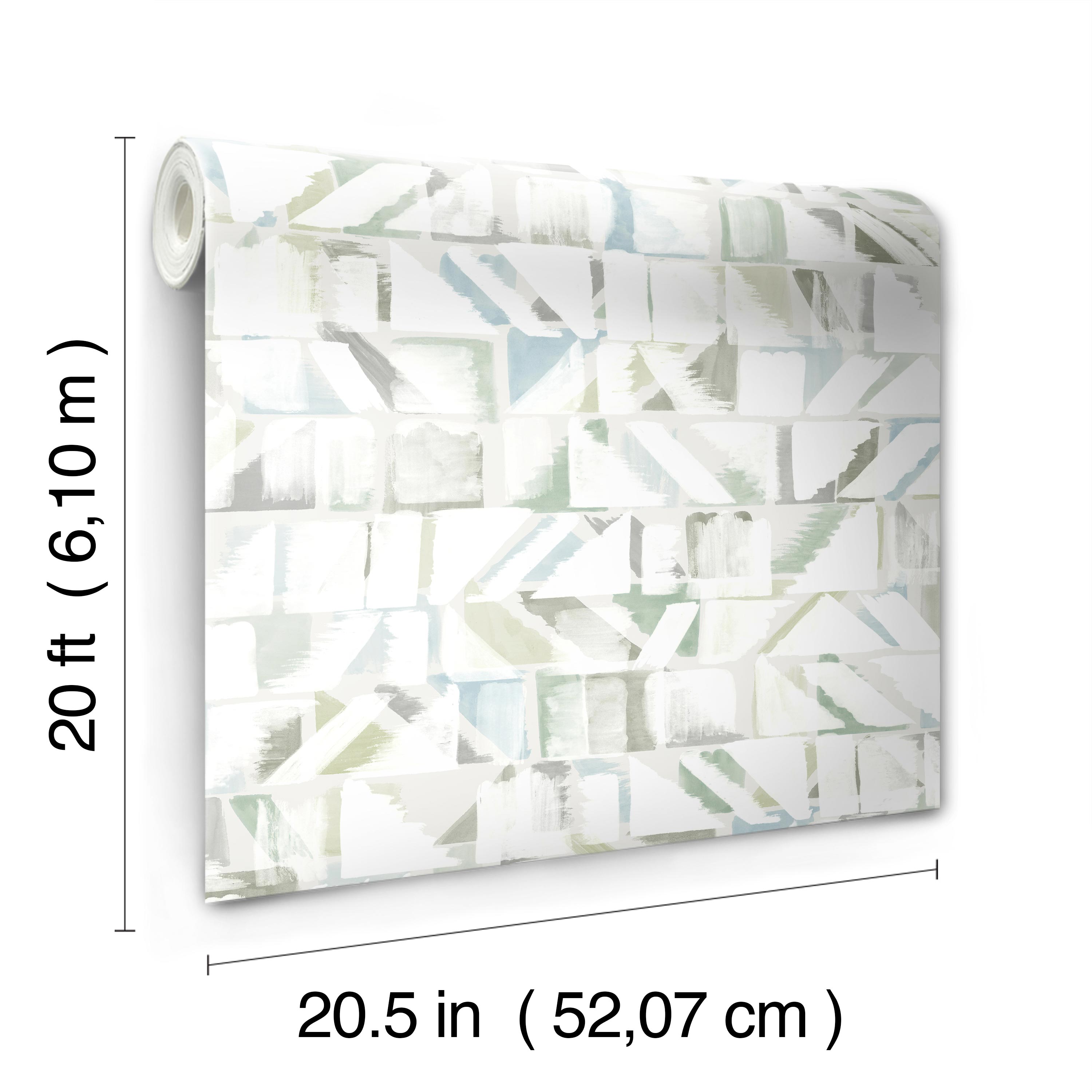 Refraction Blue Peel & Stick Wallpaper, by York Wall, 20' length x 1'8.5" width x 0.02" depth View 8